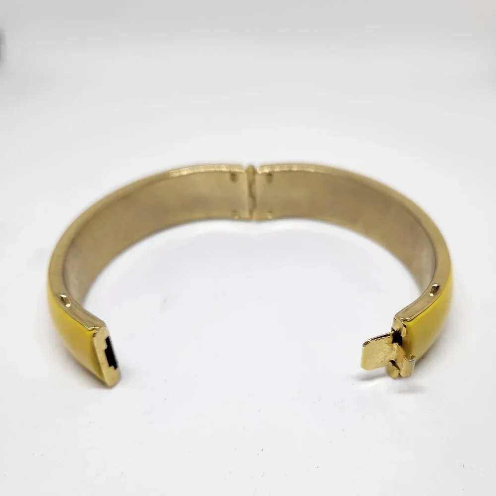 Vintage Yellow Bracelet Gold Color Metal